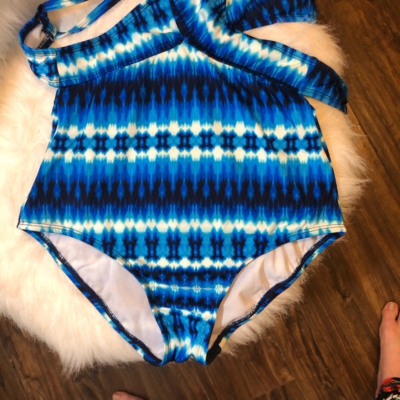 3 for $25 SALE Tye Dye Blue One Piece Swimsuit - Picture 7 of 8